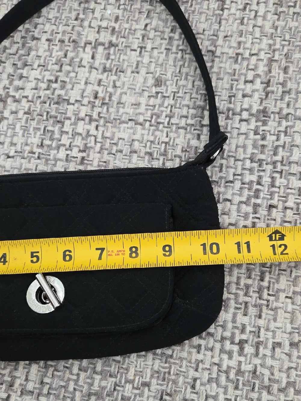Vera Bradley Black Quilted Mini Shoulder Bag
